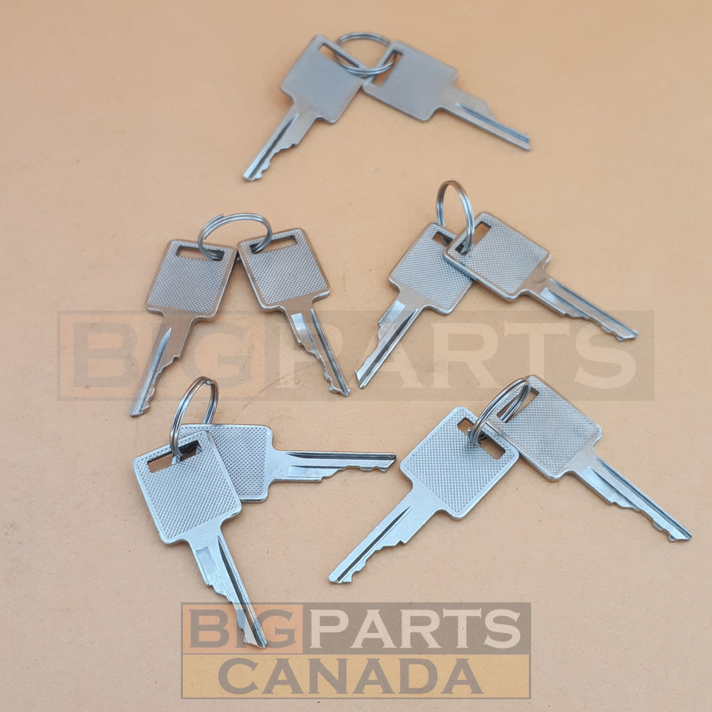 D250 Key 10X Excavator Keys For Bobcat & Case Equipment - Fits Skid Steer Loaders, Mini Excavators, More (Part 6693241) Bobcat Key - Foto 7
